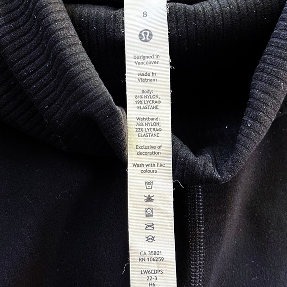 BOGO! Lululemon Align Ribbed Waist Cropped Jogger Black Size 8 - Picture 10 of 11